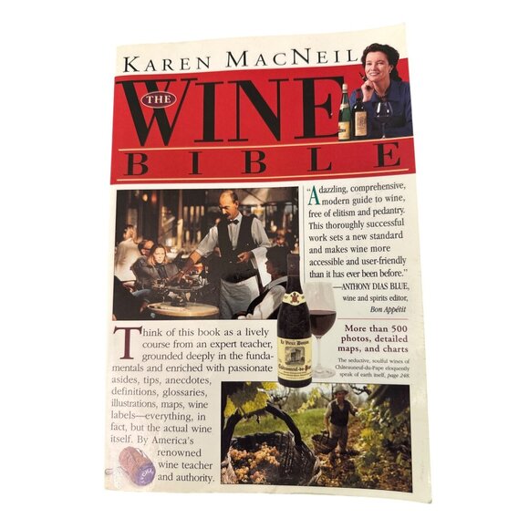 The Wine Bible By Karen MacNeil Softcover 2001 Comprehensive Guide To Wine - Picture 1 of 5
